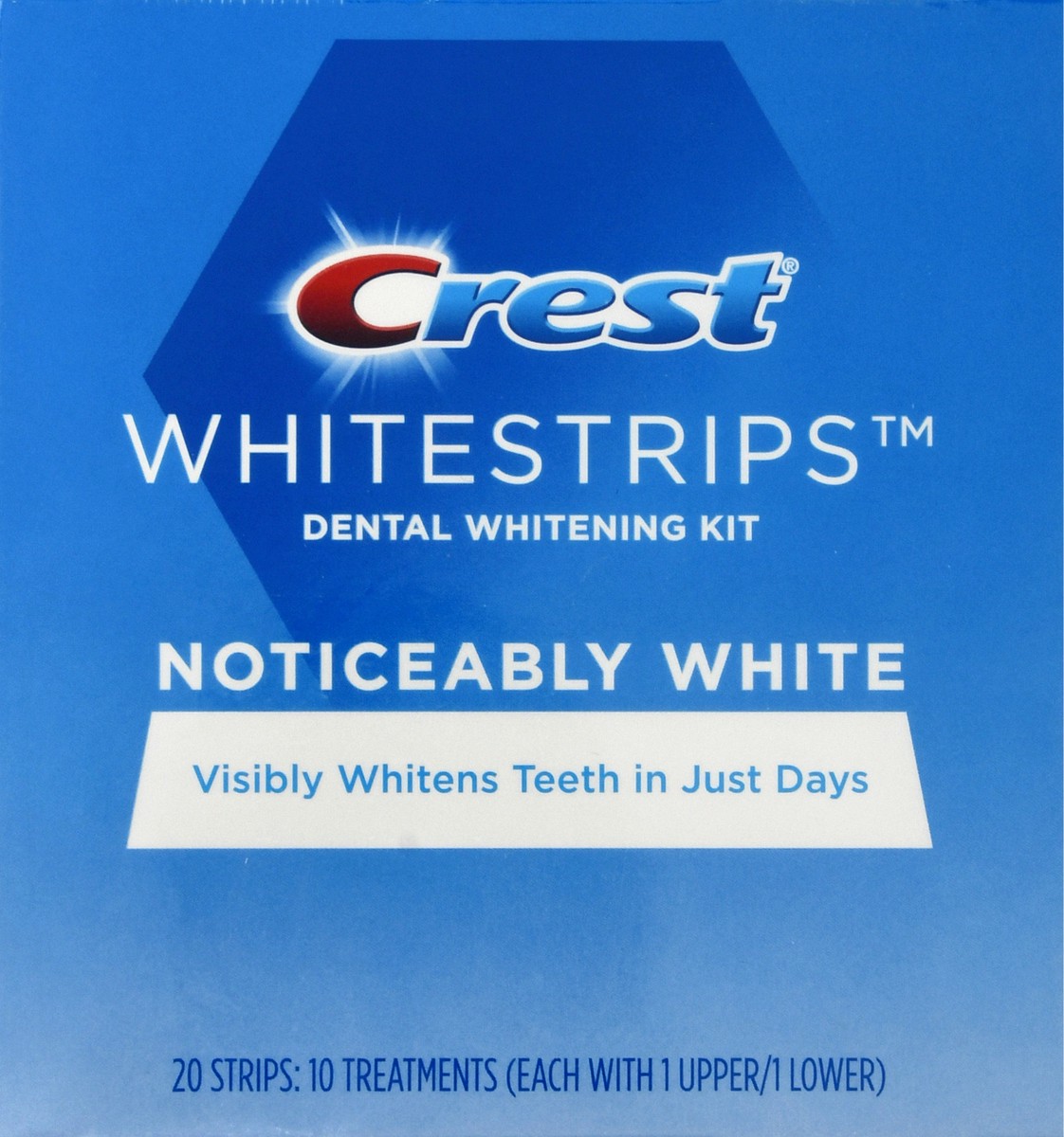 3D Whitestrips Noticeably White Dental Whitening Kit - Crest