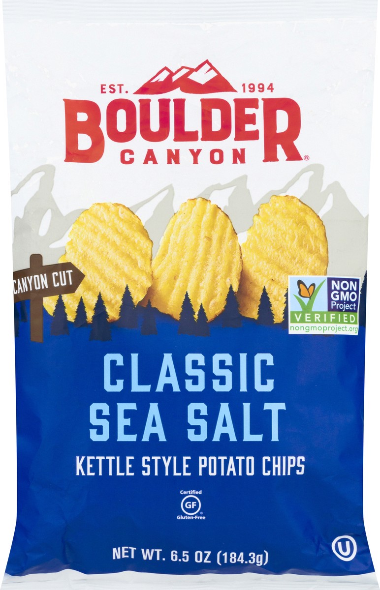 slide 12 of 13, Boulder Canyon Kettle Style Classic Sea Salt Potato Chips 6.5 oz, 6.5 oz