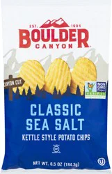 Boulder Canyon Kettle Style Classic Sea Salt Potato Chips 6.5 oz