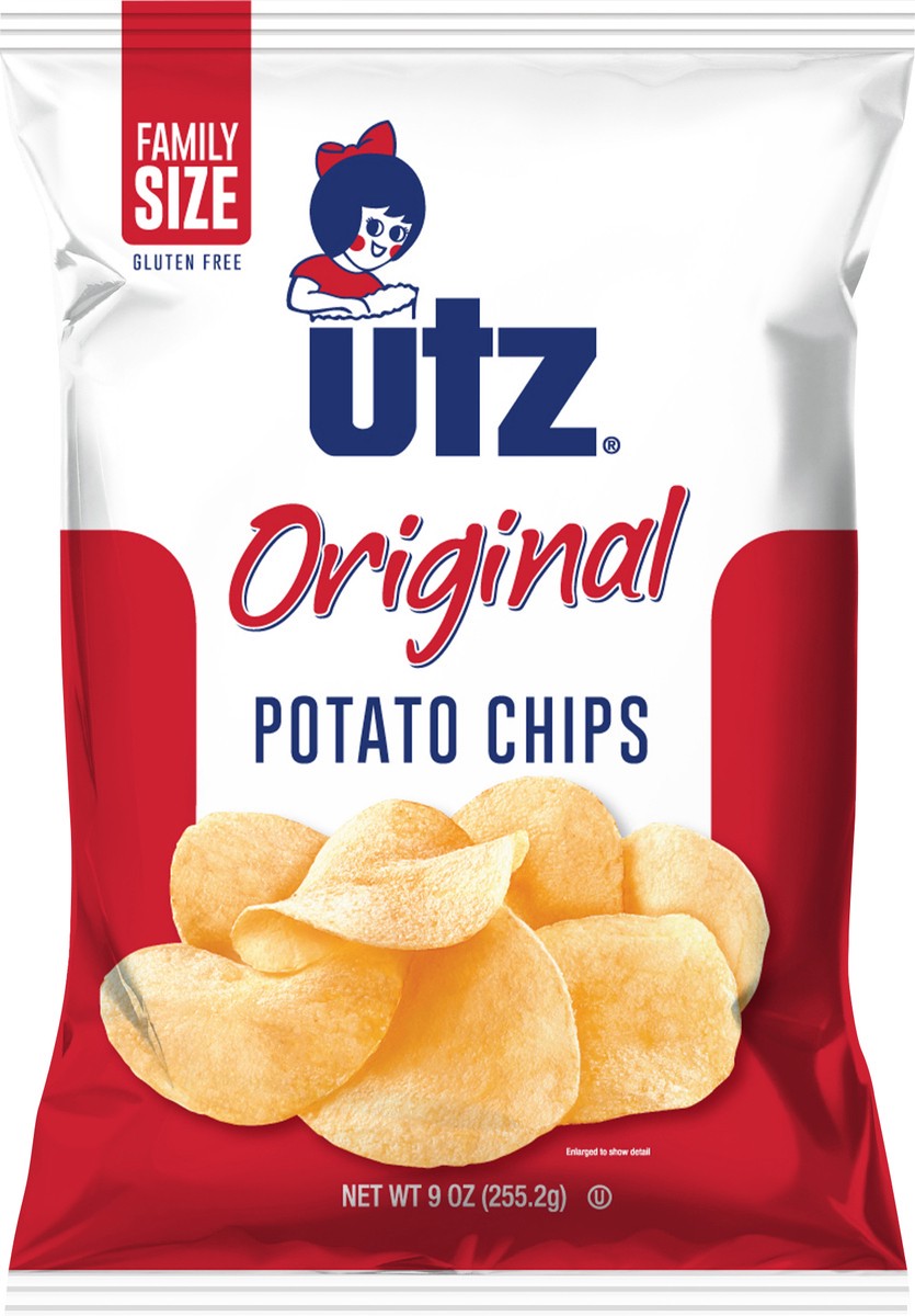 slide 2 of 7, Utz Potato Chips Original 9.5 Oz., 8 oz