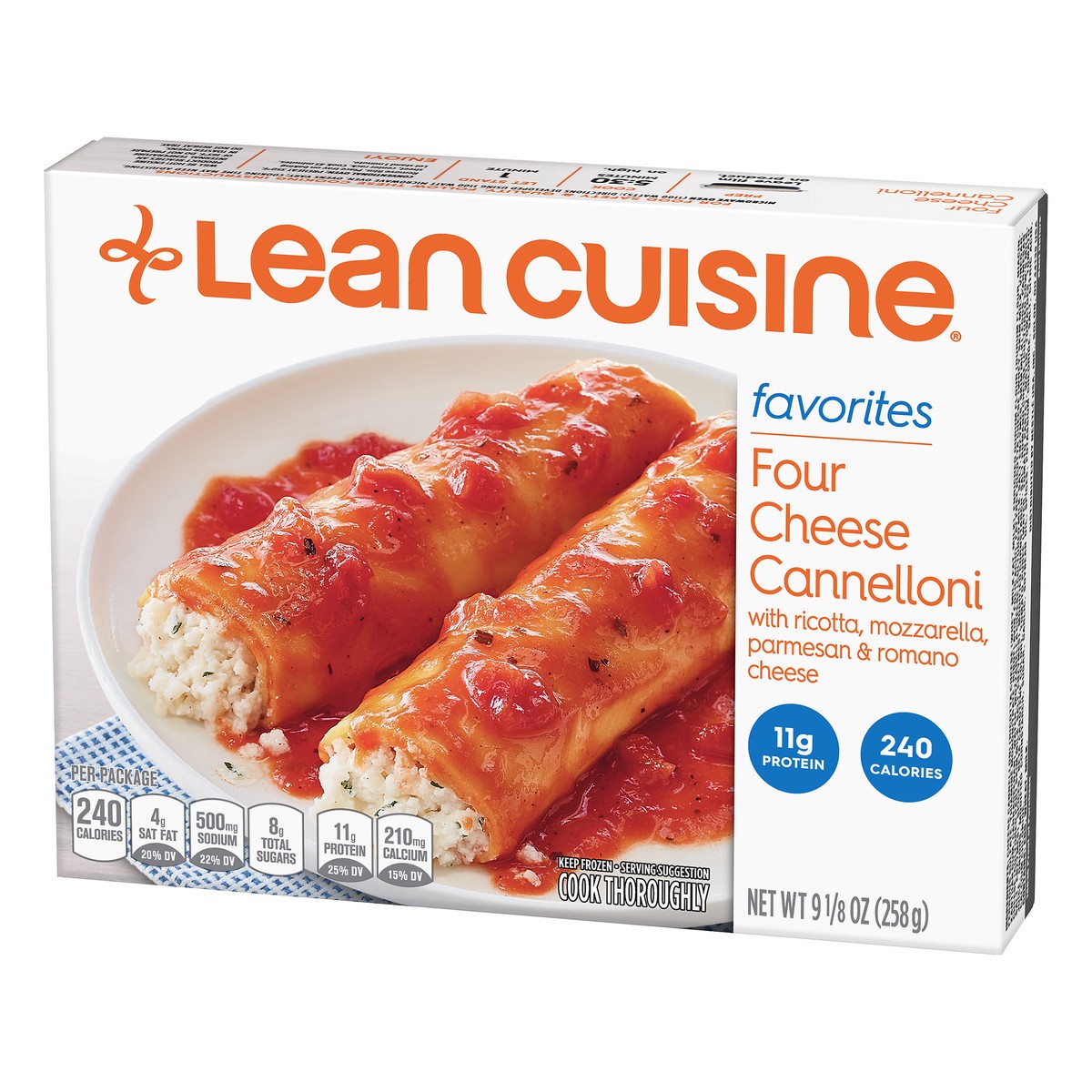 slide 7 of 10, Lean Cuisine Favorites Four Cheese Cannelloni, 9.125 oz