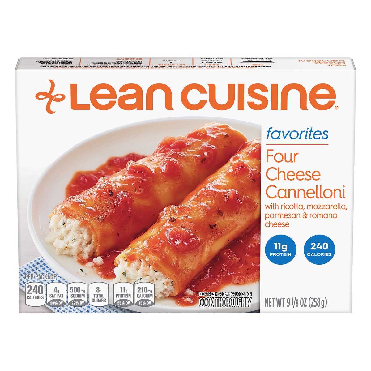 slide 1 of 10, Lean Cuisine Favorites Four Cheese Cannelloni, 9.125 oz