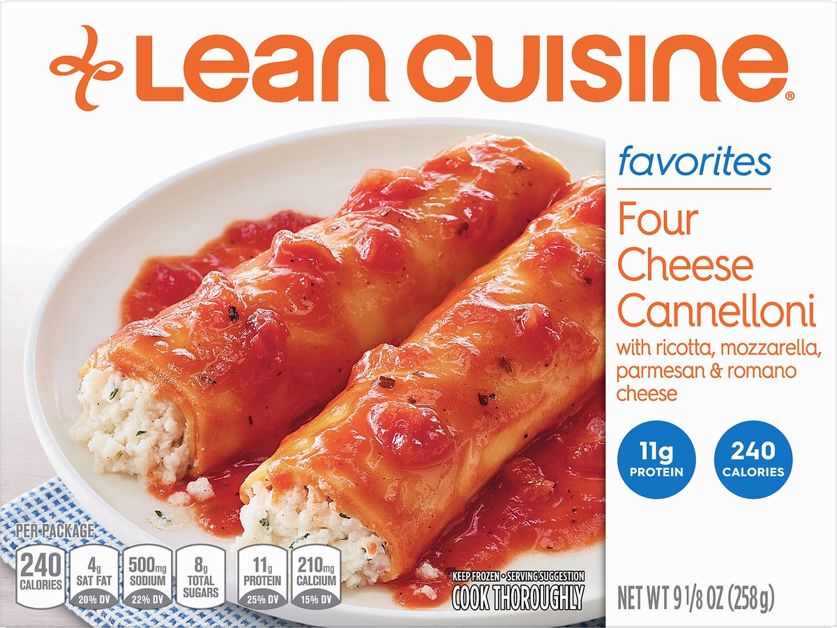 slide 3 of 10, Lean Cuisine Favorites Four Cheese Cannelloni, 9.125 oz