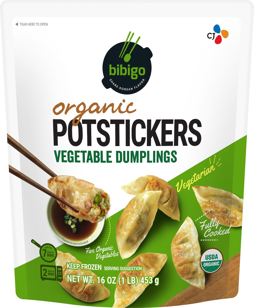 slide 3 of 4, Bibigo Organic Vegetable Dumplings Potstickers 16 oz. Bag, 16 oz