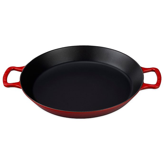 slide 1 of 1, Le Creuset World Cuisine Paella Pan, Cerise, 13.5 in