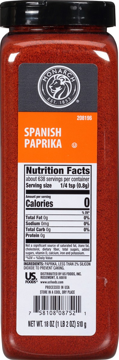 slide 7 of 14, Monarch Spanish Paprika, 18 oz