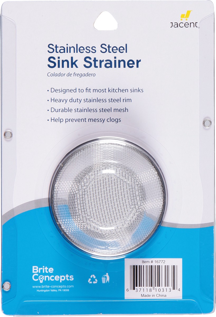 slide 2 of 11, Jacent Stainless Steel Sink Strainer 1 ea, 1 ct