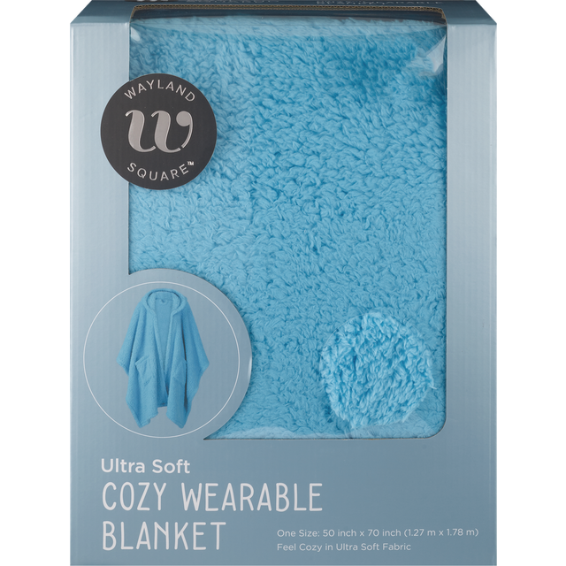 slide 1 of 1, NON BRAND Kata Hooded Wearable Blanket Blue, 1 ct