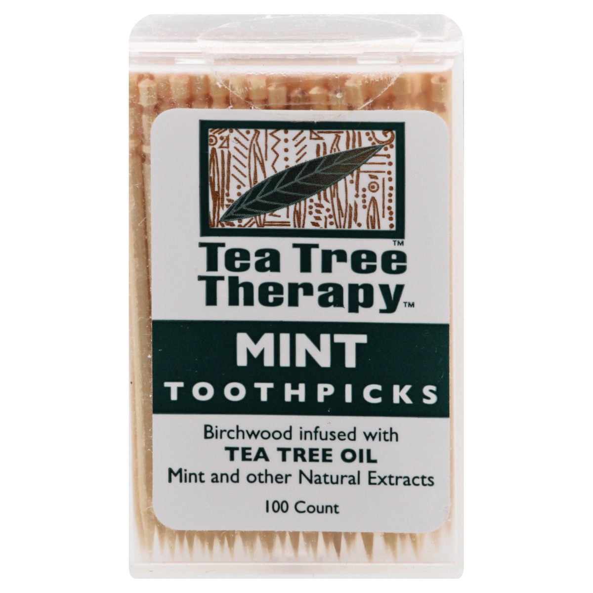 slide 1 of 1, Tea Tree Therapy Mint Toothpicks, 100 ct
