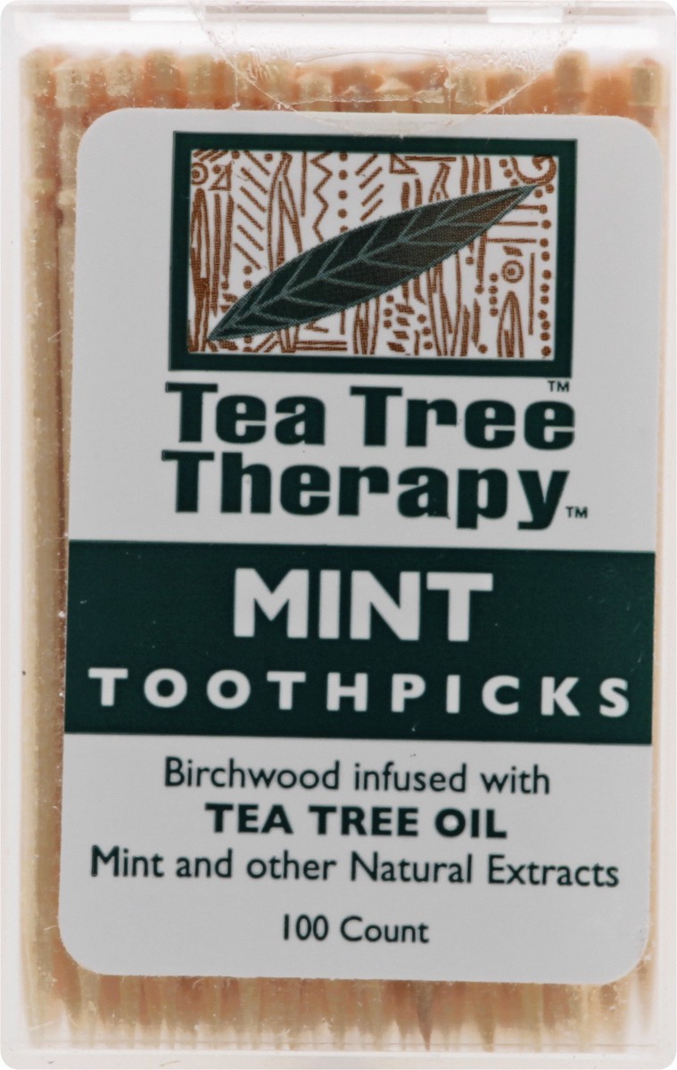 slide 2 of 10, Tea Tree Therapy Mint Toothpicks 100 ea, 100 ct