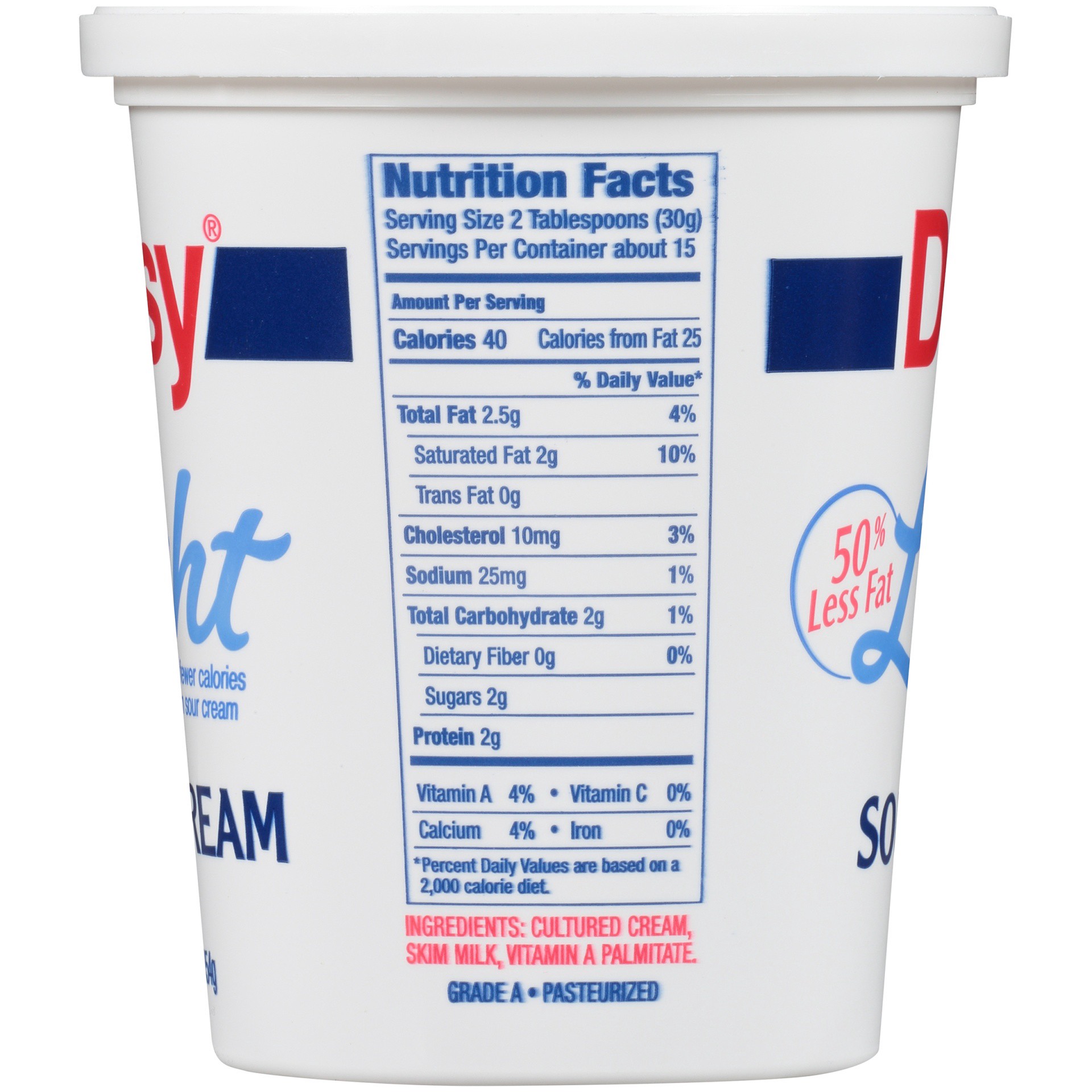 slide 7 of 8, Daisy Pure & Natural Light Sour Cream, 16 oz