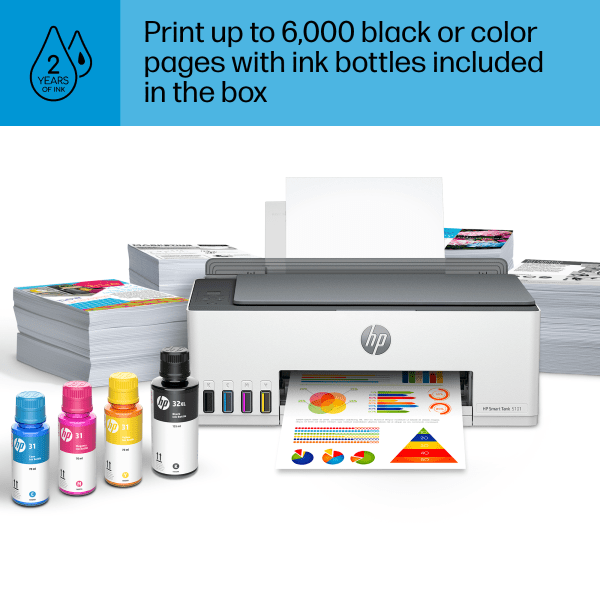 slide 9 of 10, Hp Smart Tank All-In-One Printer, 1 ct
