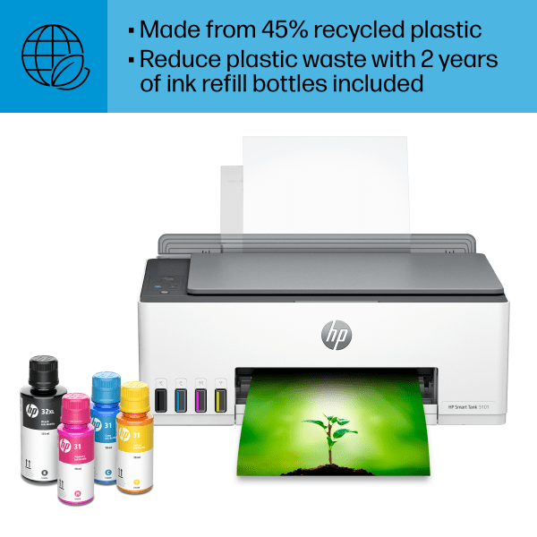 slide 8 of 10, Hp Smart Tank All-In-One Printer, 1 ct