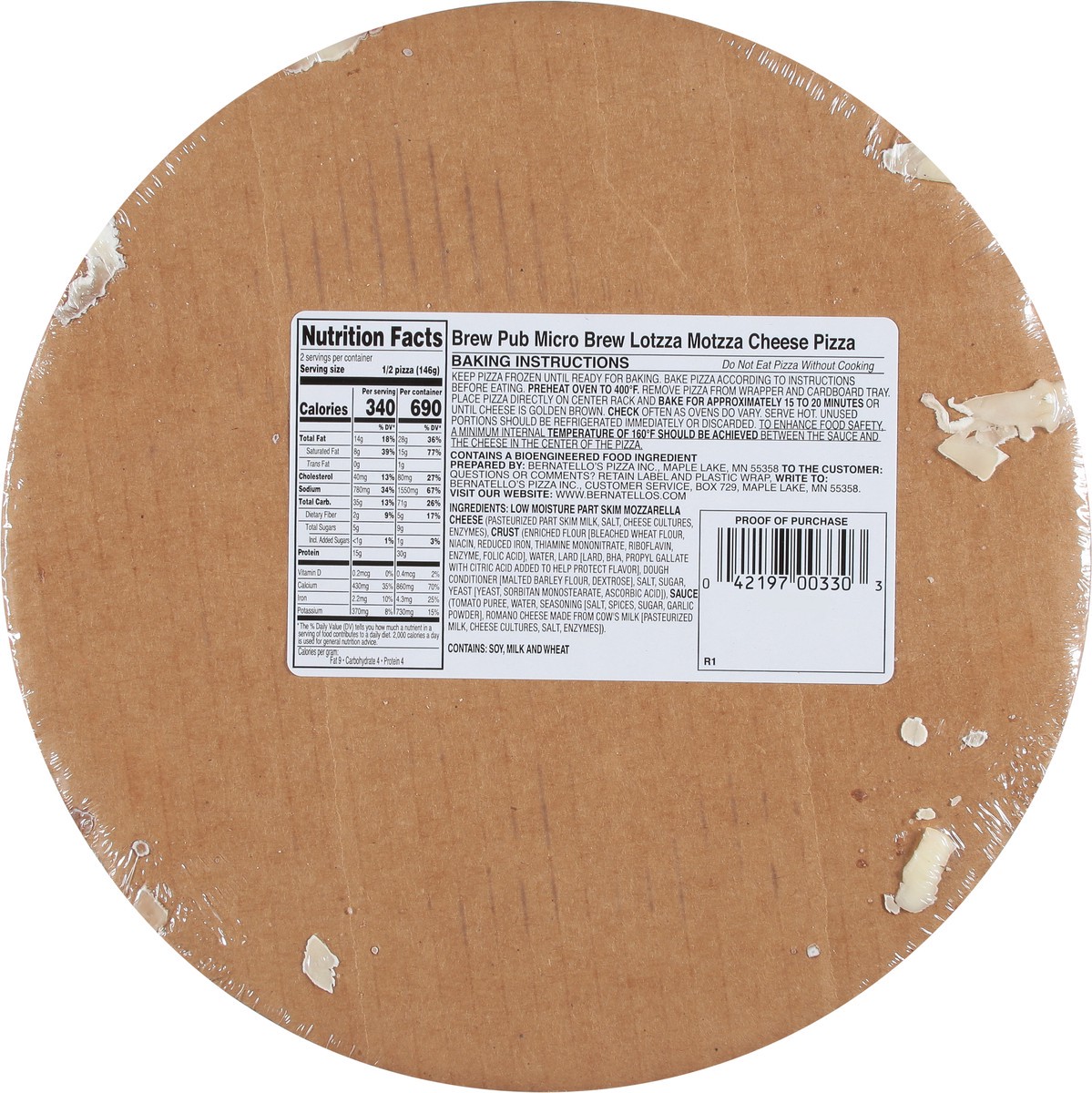 slide 3 of 13, Brew Pub Pizza Lotzza Motzza Cheese Pizza 10.30 oz, 10.3 oz