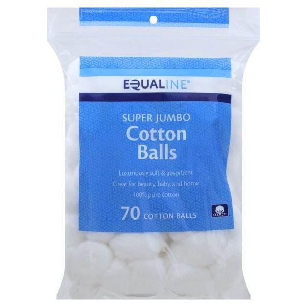 slide 1 of 1, Equaline Cotton Balls, Super Jumbo, 70 ct