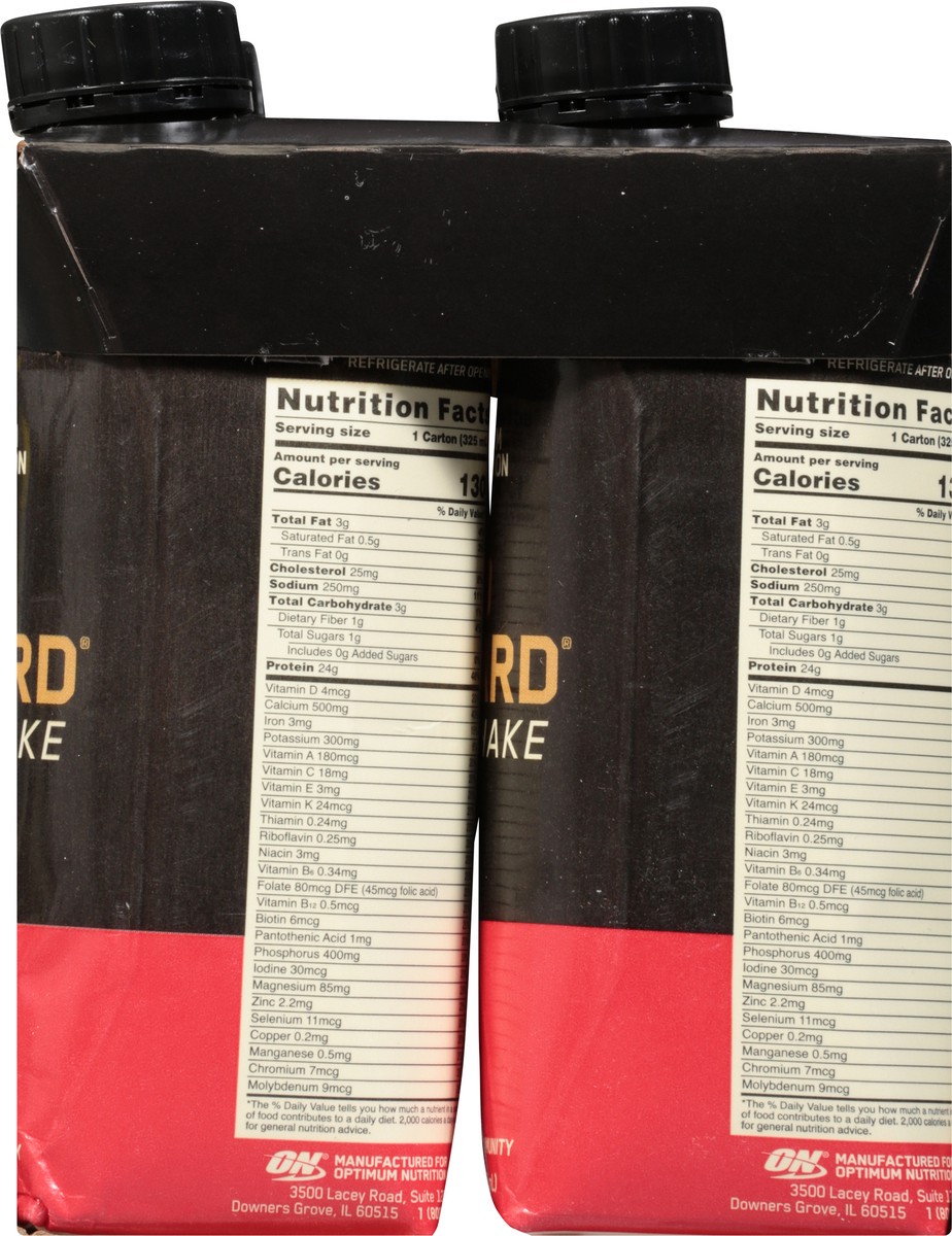 slide 8 of 9, Optimum Nutrition Gold Standard Vanilla Protein Shake 4 - 11 fl oz Cartons, 4 ct
