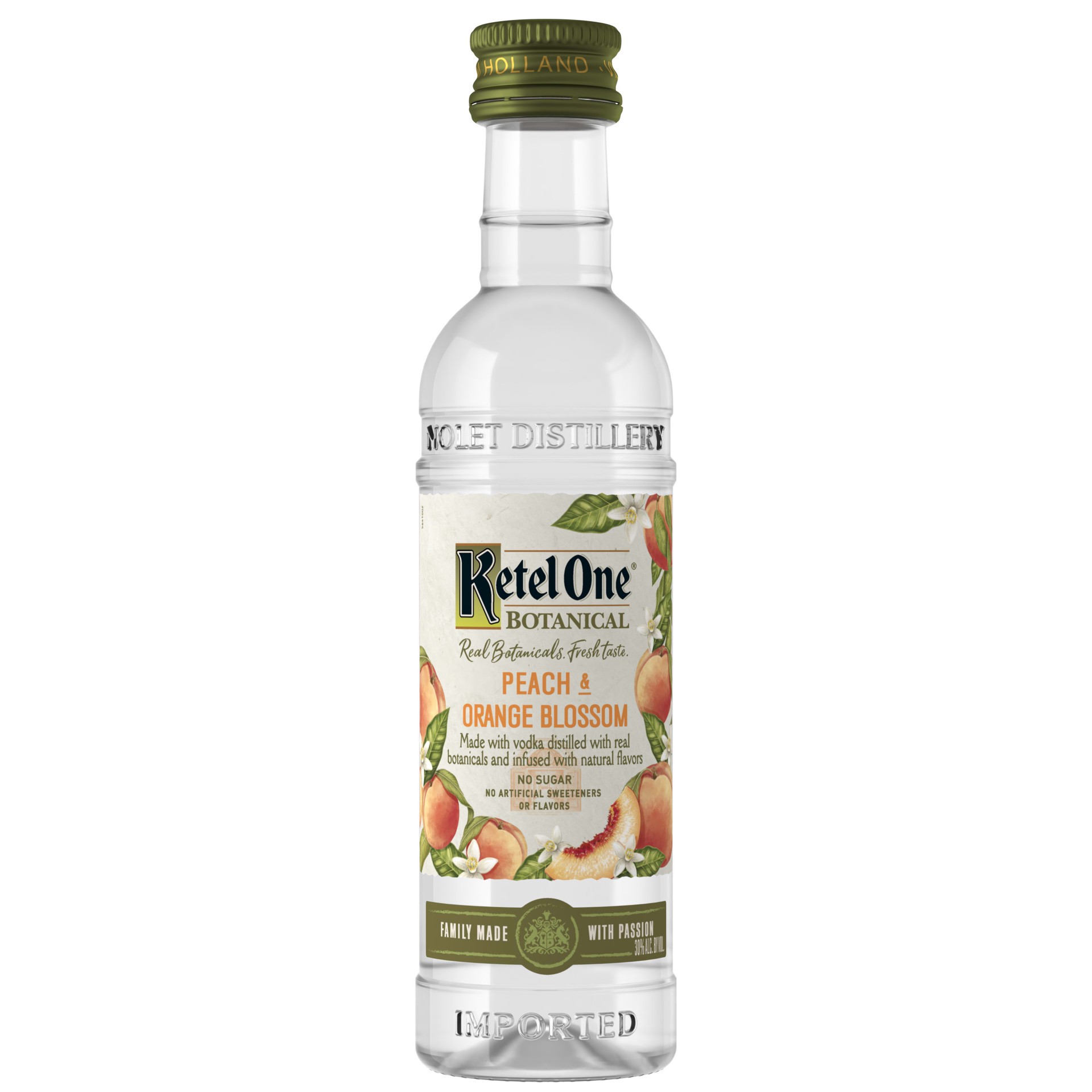 slide 1 of 3, Ketel One Botanical Peach & Orange Blossom Vodka Distilled With Real Botanicals And Infused With Natural Flavors, 50 mL, 