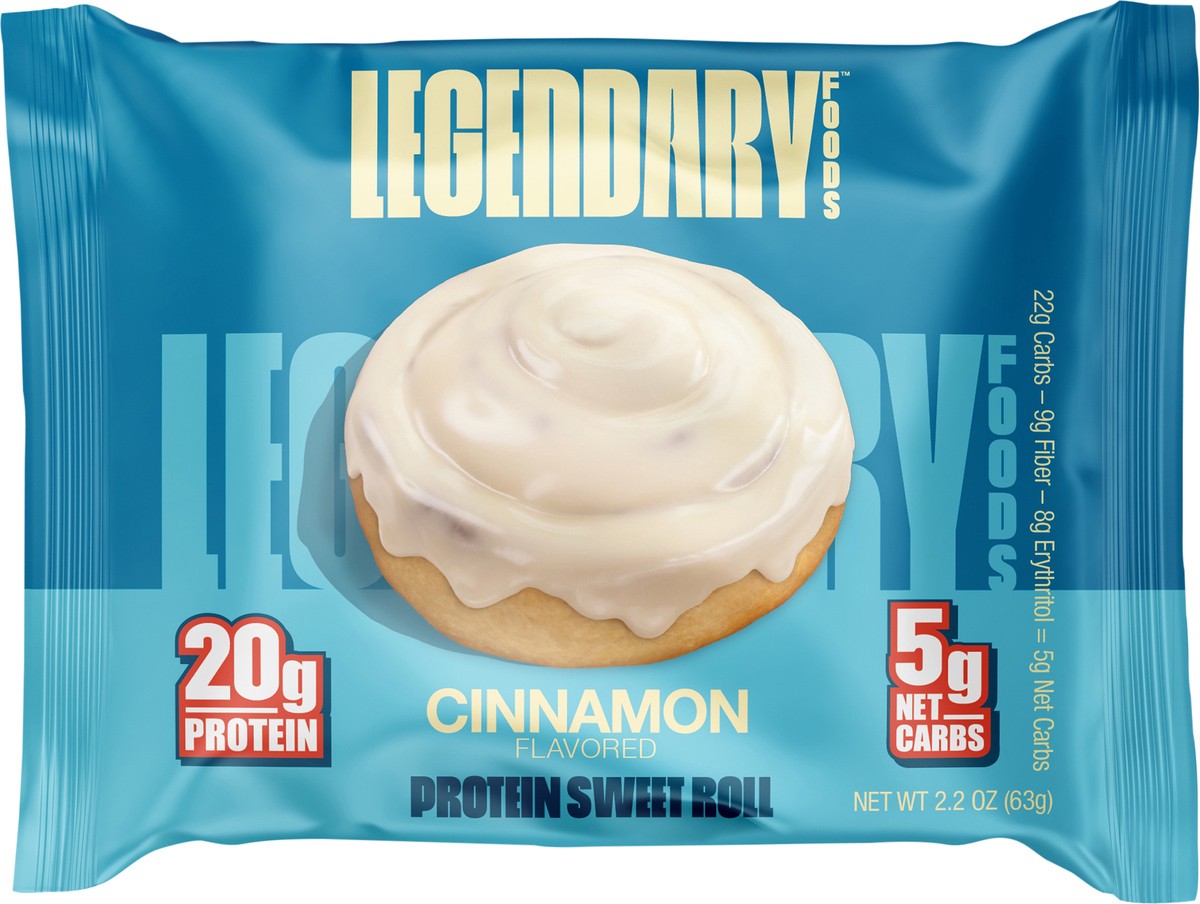 slide 2 of 2, Legendary Foods Protein Sweet Roll - Cinnamon, 2.2 oz Roll, 2.2 oz