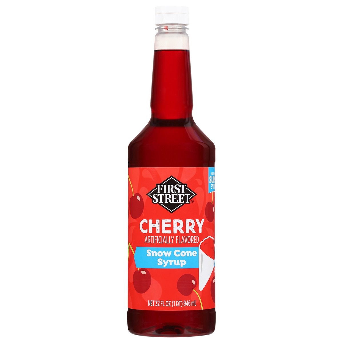 slide 1 of 14, First Street Cherry Syrup, 32 oz