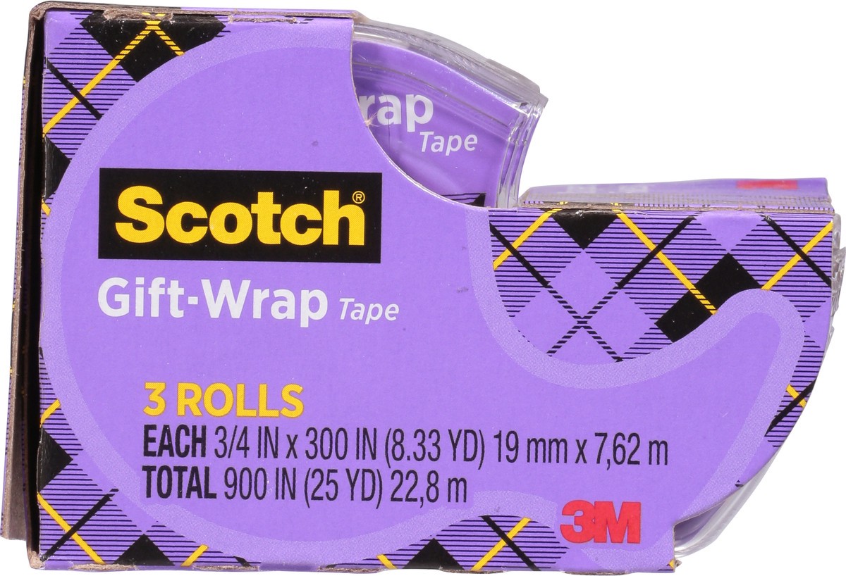 slide 5 of 9, Scotch Gift Wrap Tape , 3 ct