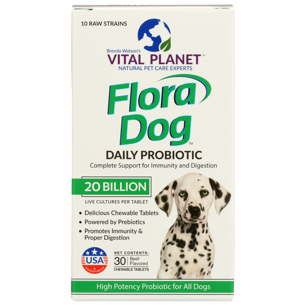 slide 1 of 1, Vital Planet Probiotic Flora Dog Chewable, 30 ct