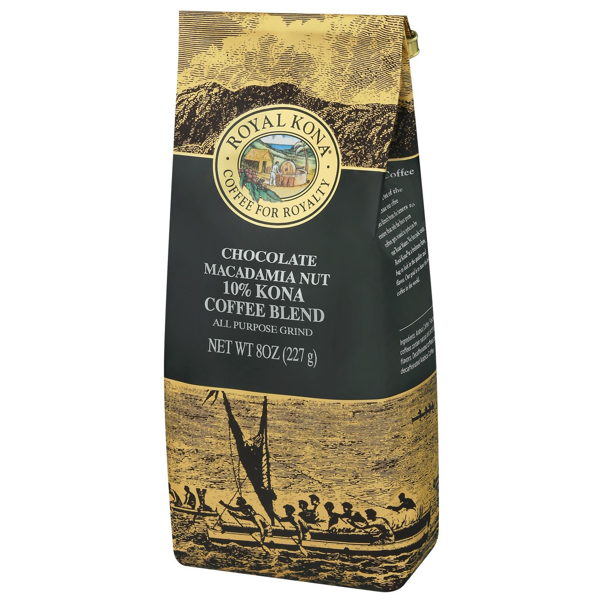 slide 6 of 9, Royal Kona Chocolate Macadamia Nut Light Roast Ground Coffee - 8oz, 8 oz