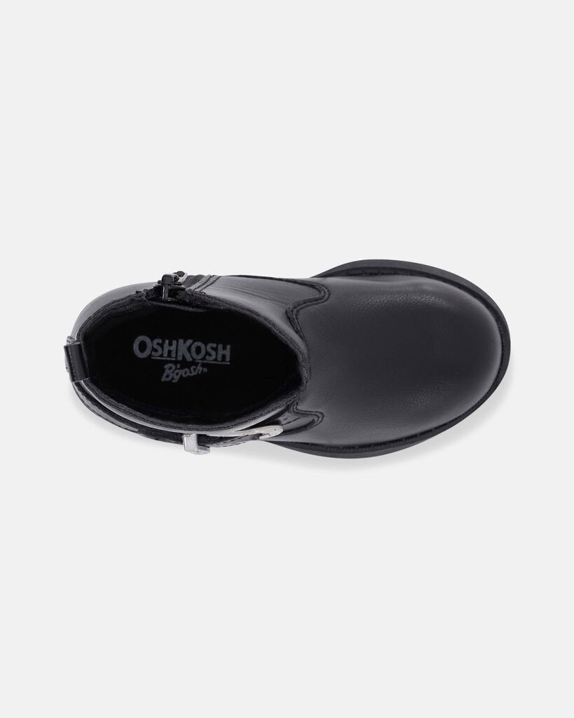 slide 2 of 6, Oshkosh Toddler Girl Fashion Boots - Black Black 4, 1 ct