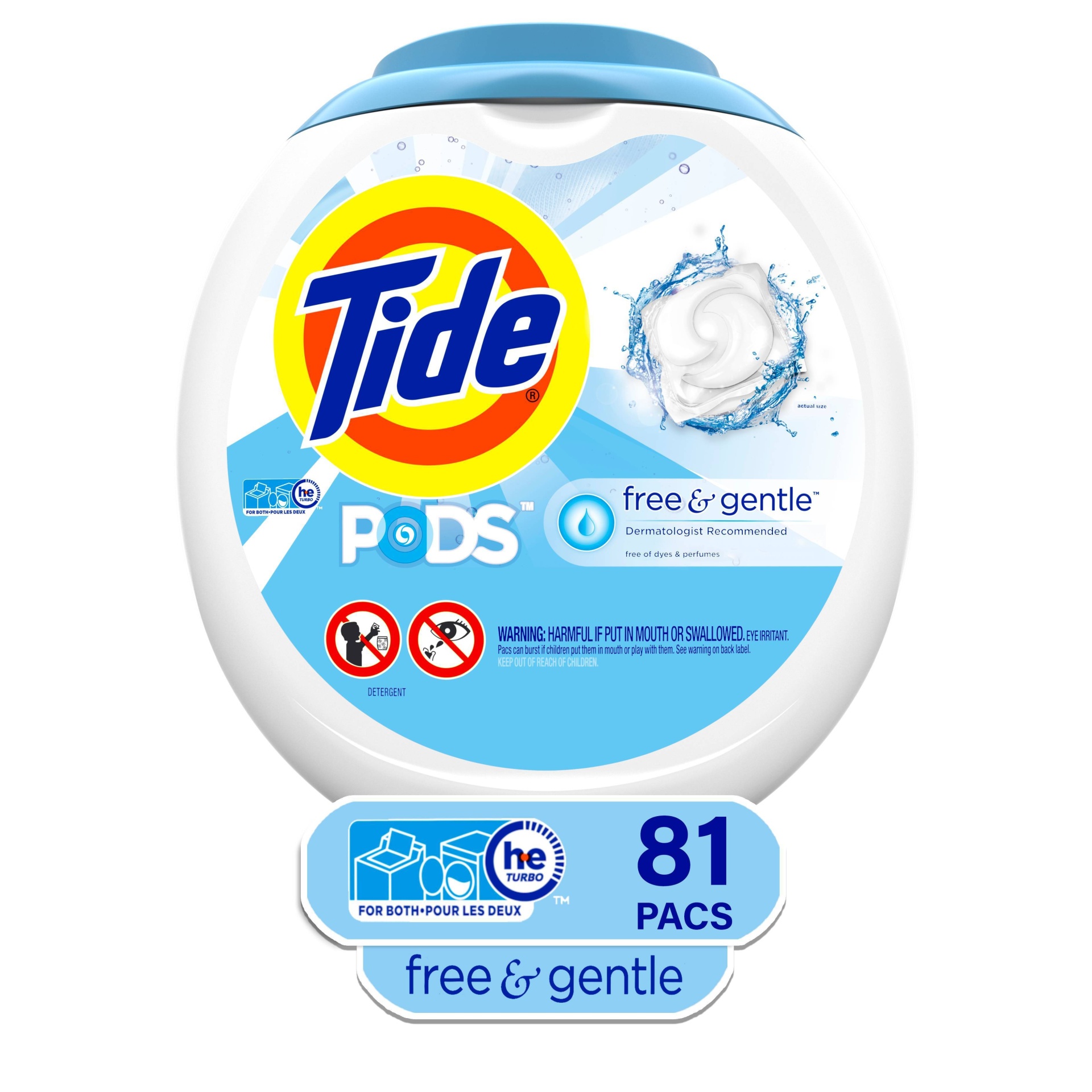 slide 1 of 1, Tide Pods Free & Gentle, 81 Count, 71 oz