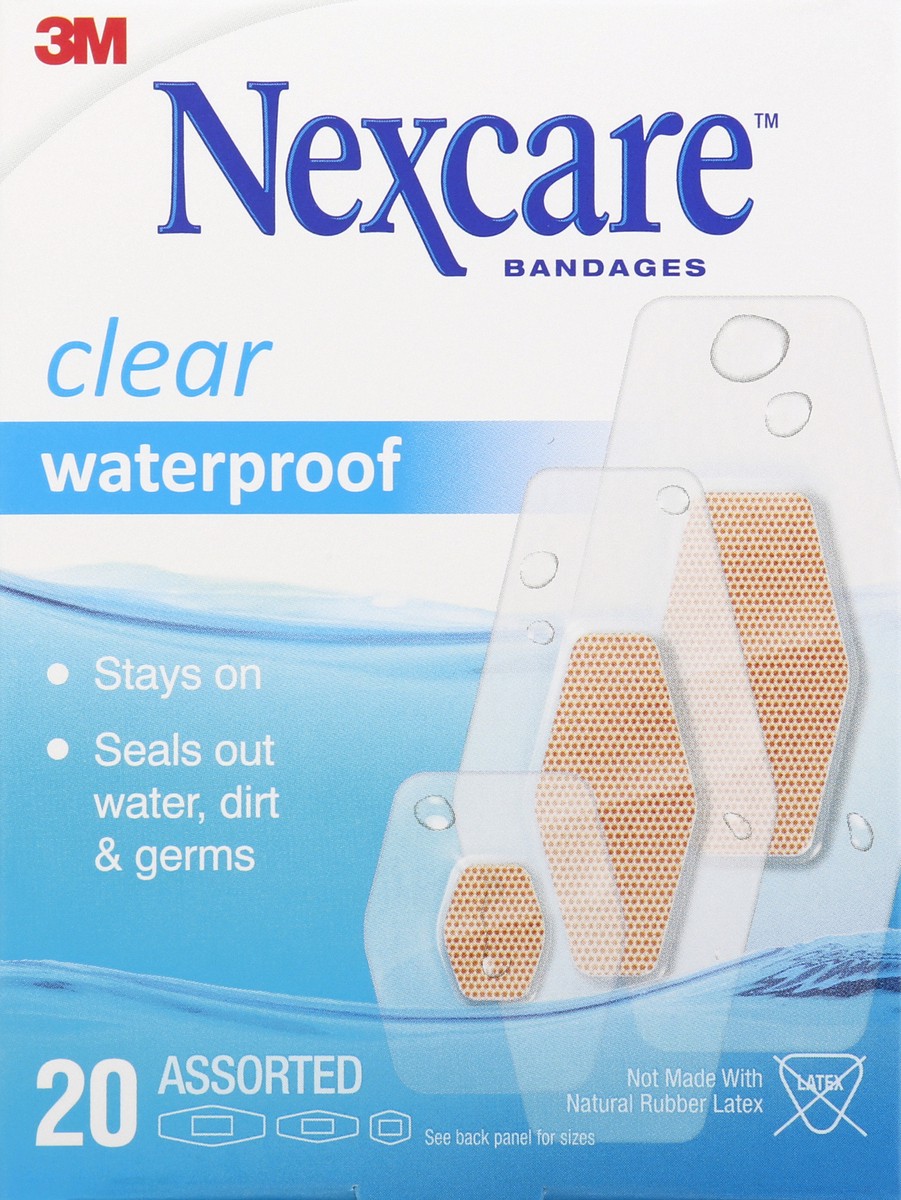 slide 6 of 7, Nexcare Clear Waterproof Bandages 20 ea, 20 ct