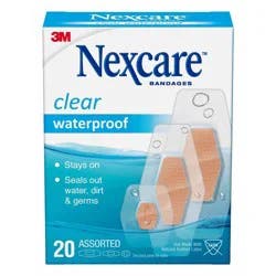 Nexcare Clear Waterproof Bandages 20 ea