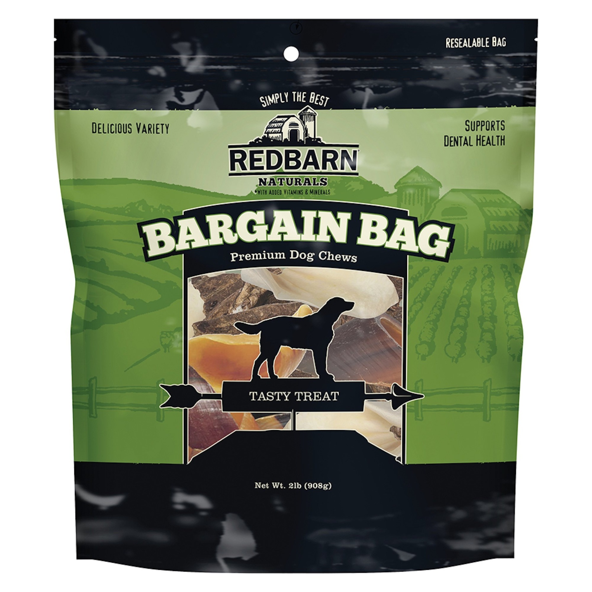 slide 1 of 1, Redbarn Rawhide Bargain Bag, 2 lb