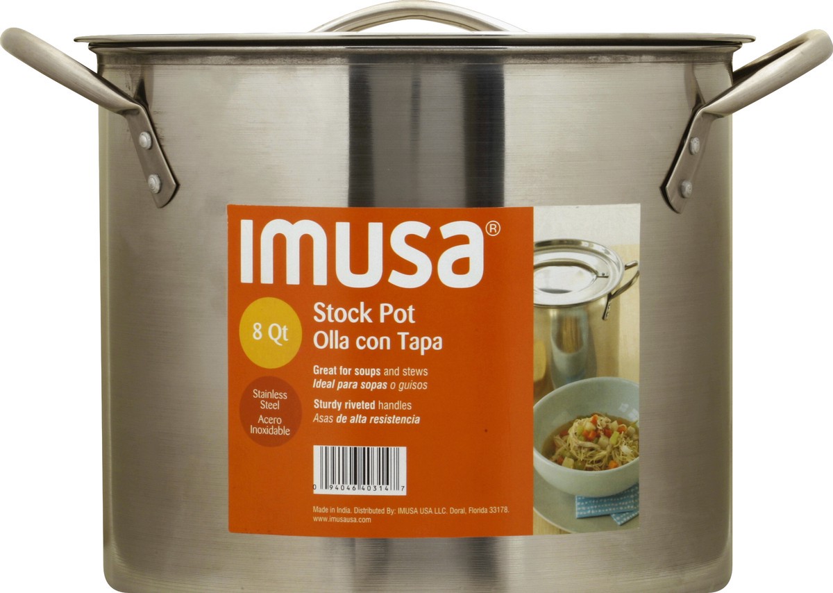 slide 1 of 4, Imusa Stainless Stock Pot 8Qt, 1 ct