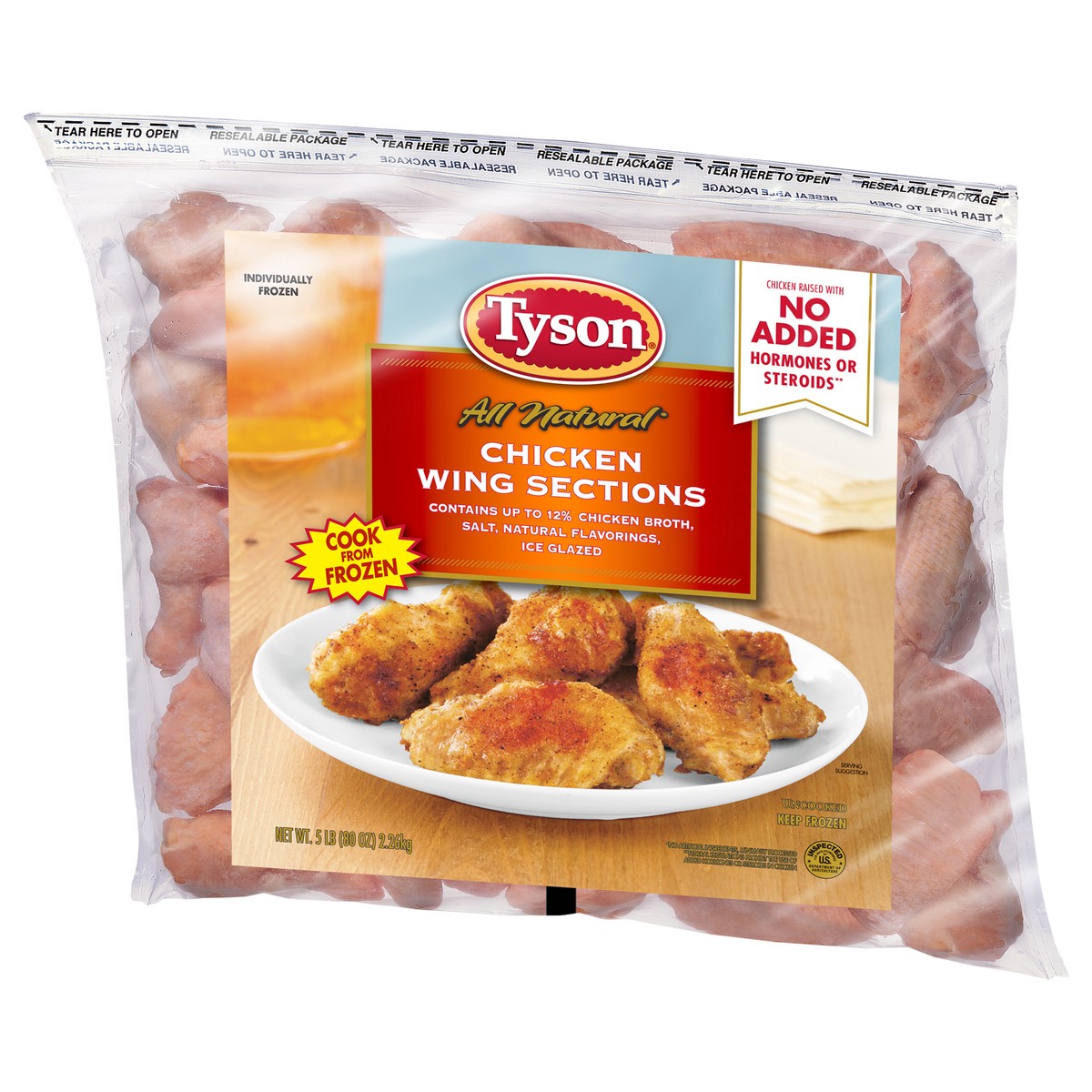 slide 4 of 5, Tyson Chicken Wings, 5 lb. (Frozen), 5 lb