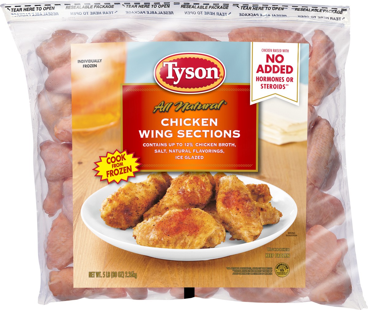 slide 3 of 5, Tyson Chicken Wings, 5 lb. (Frozen), 5 lb