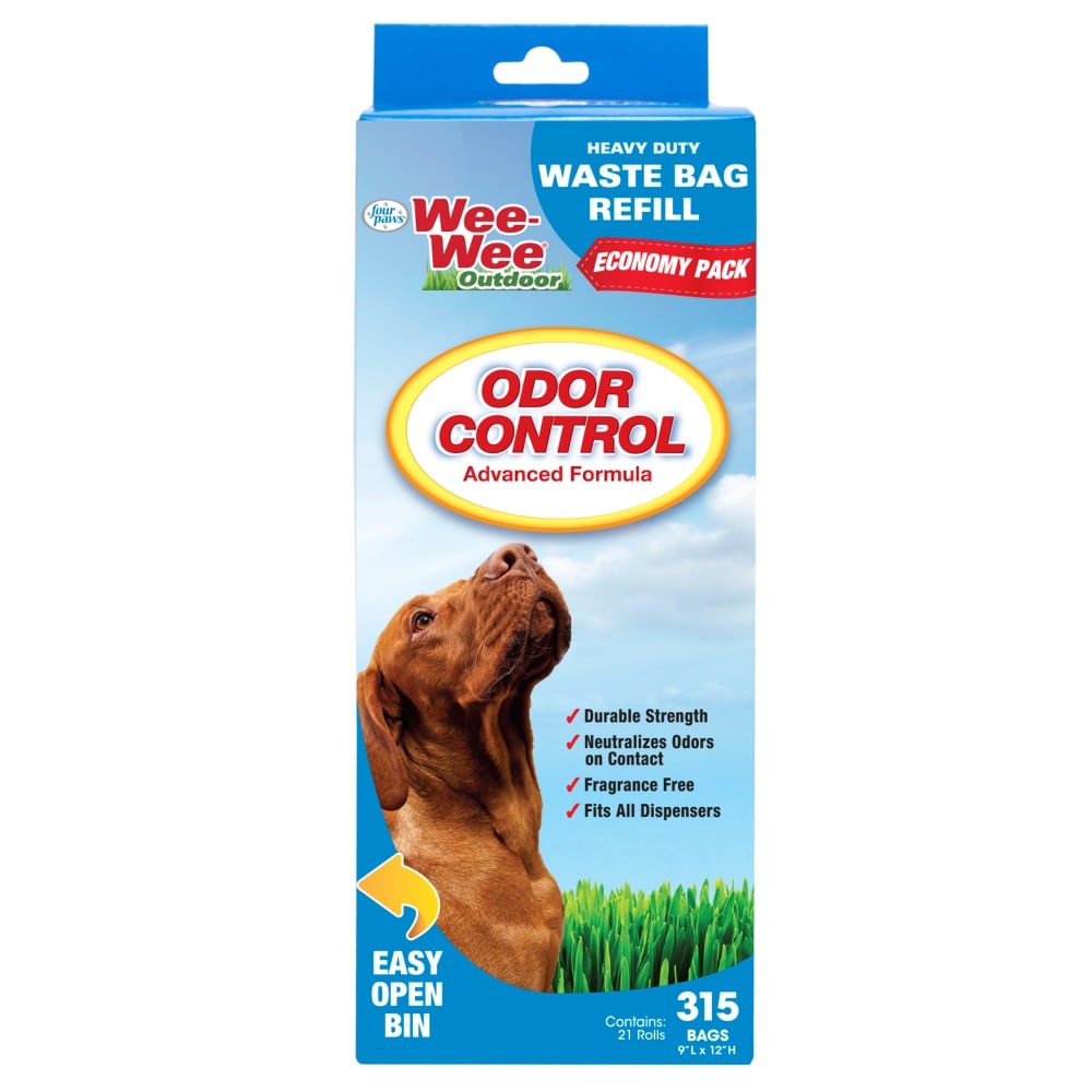 slide 1 of 1, Four Paws Wee-Wee Outdoor Odor Control Waste Bags 315 Count, 315 ct