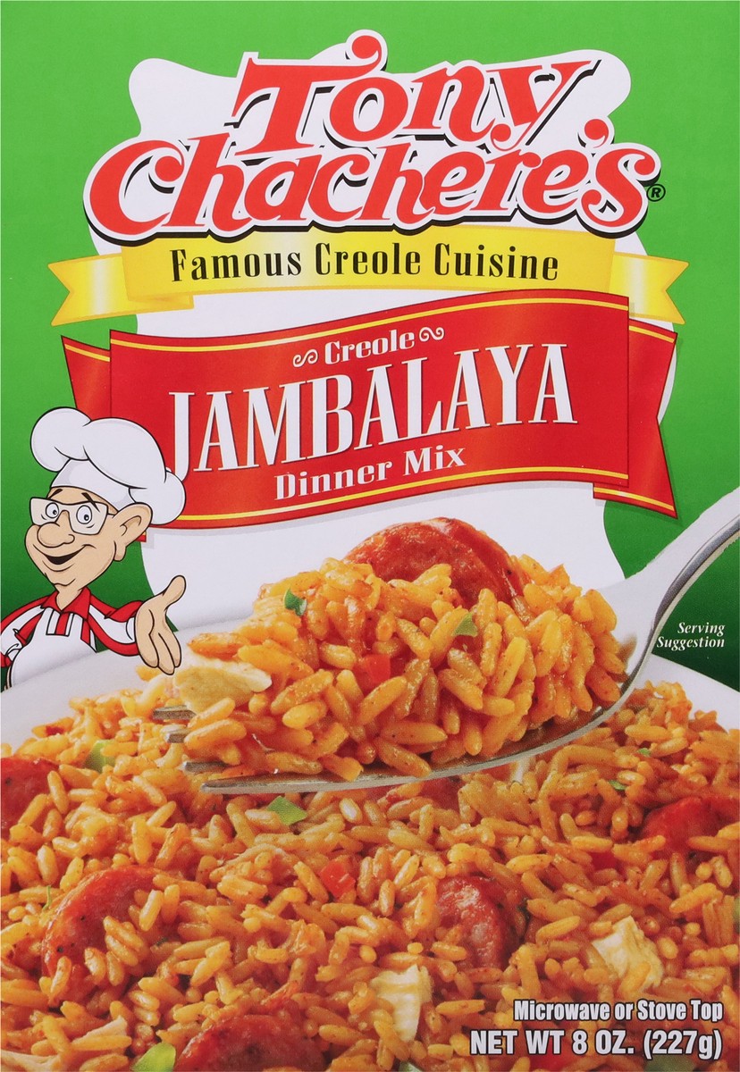 slide 9 of 14, Tony Chachere's Creole Jambalaya Dinner Mix 8 oz, 8 oz