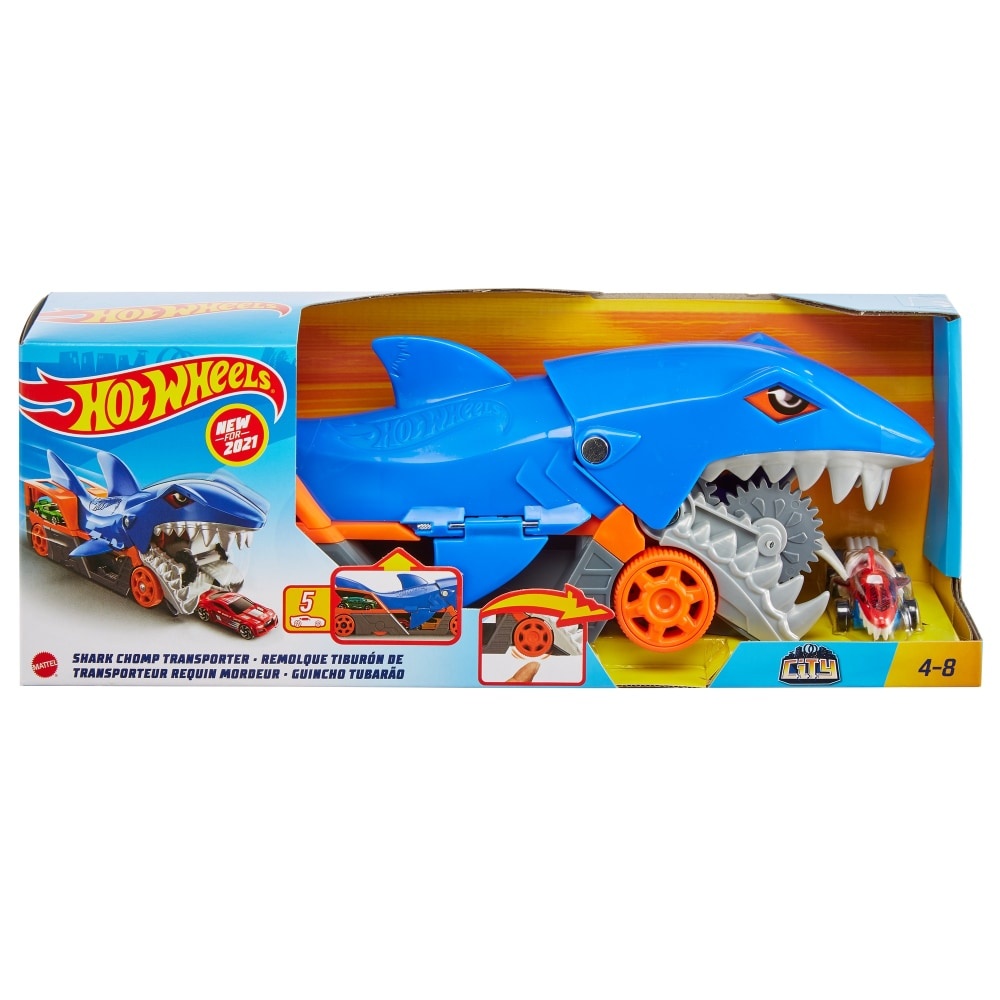 slide 1 of 1, Hot Wheels Shark Chomp Transporter, 1 ct