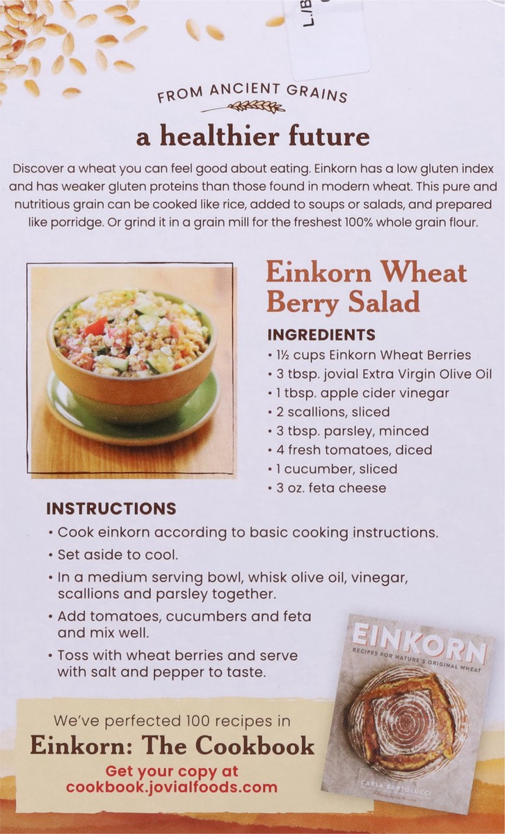 slide 5 of 9, Jovial 100% Organic Einkorn Wheat Berries, 16 oz