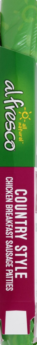 slide 4 of 9, Al Fresco Country Style Chicken Breakfast Sausage Patties, 7 oz, 4 ct