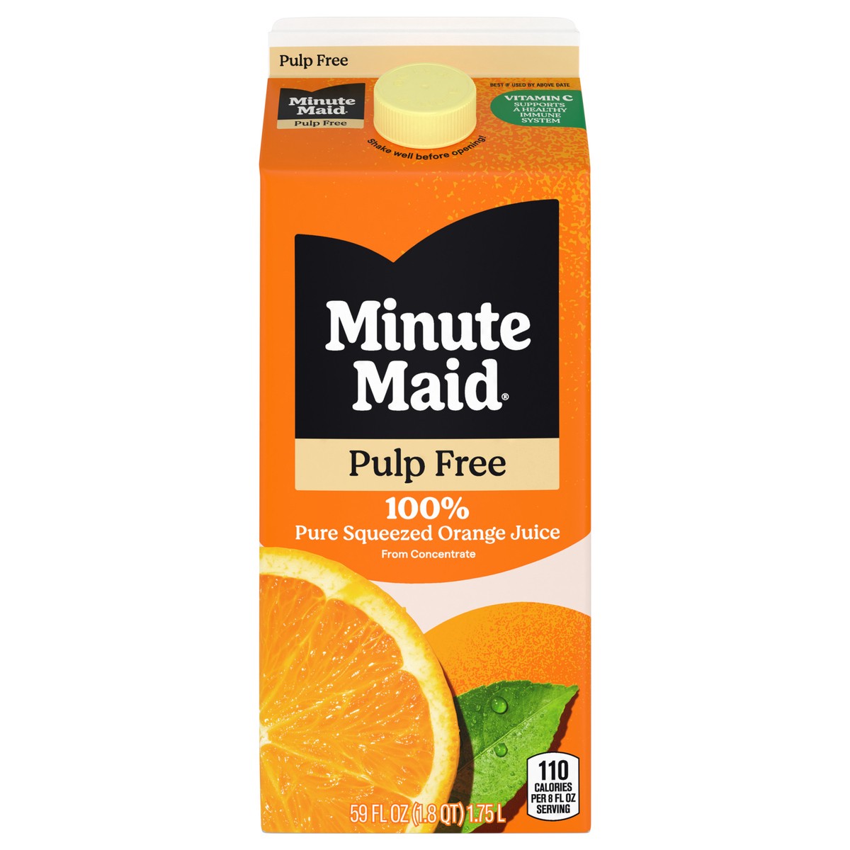 slide 1 of 14, Minute Maid Pulp Free Orange Juice 59 ounces, 59 fl oz