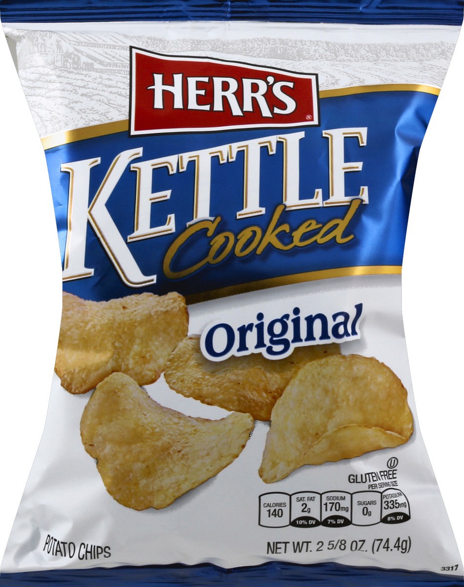 slide 5 of 6, Herr's Kettle Cooked Original Potato Chips, 2.625 oz