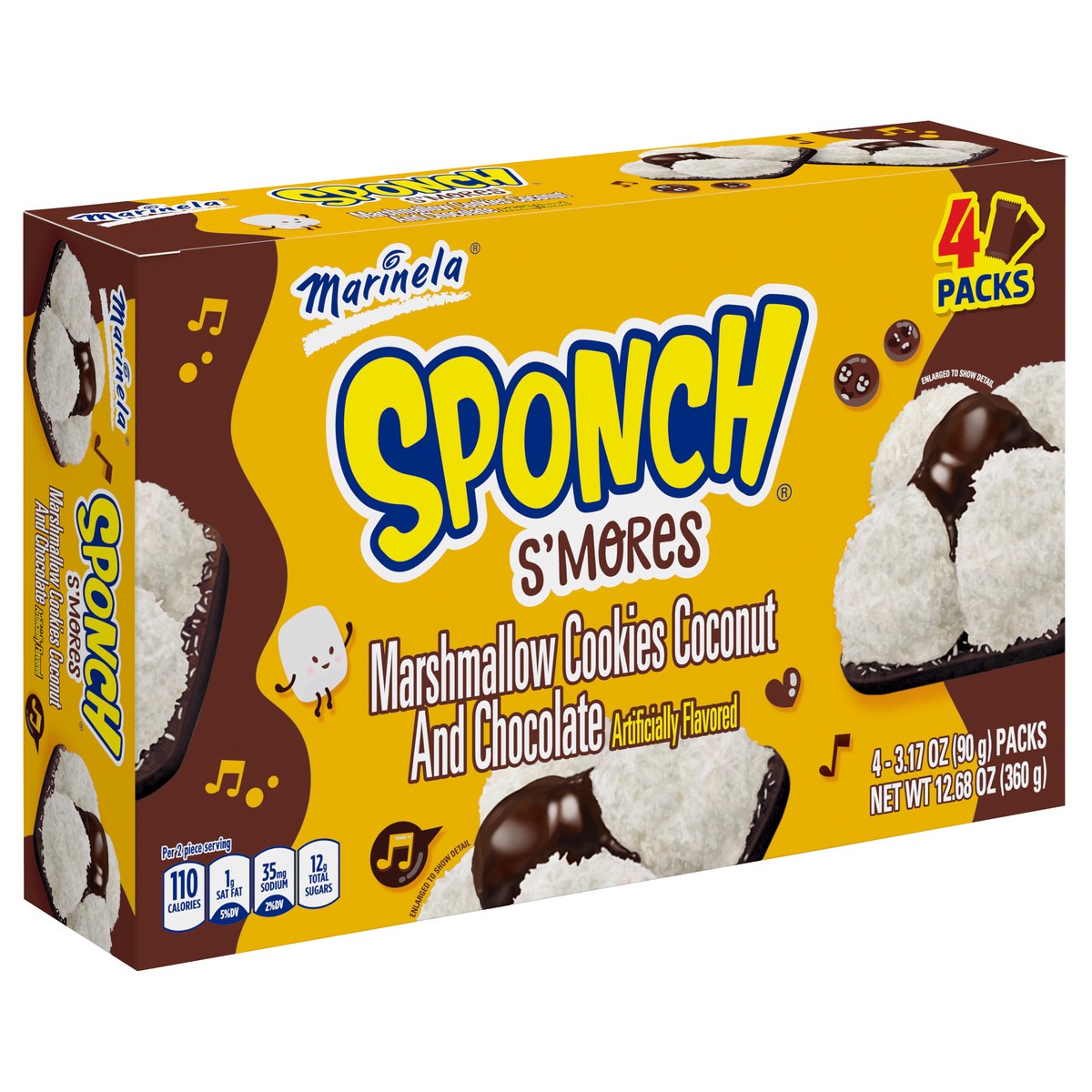 slide 2 of 11, Marinela Sponch Smores Box, 4 ct