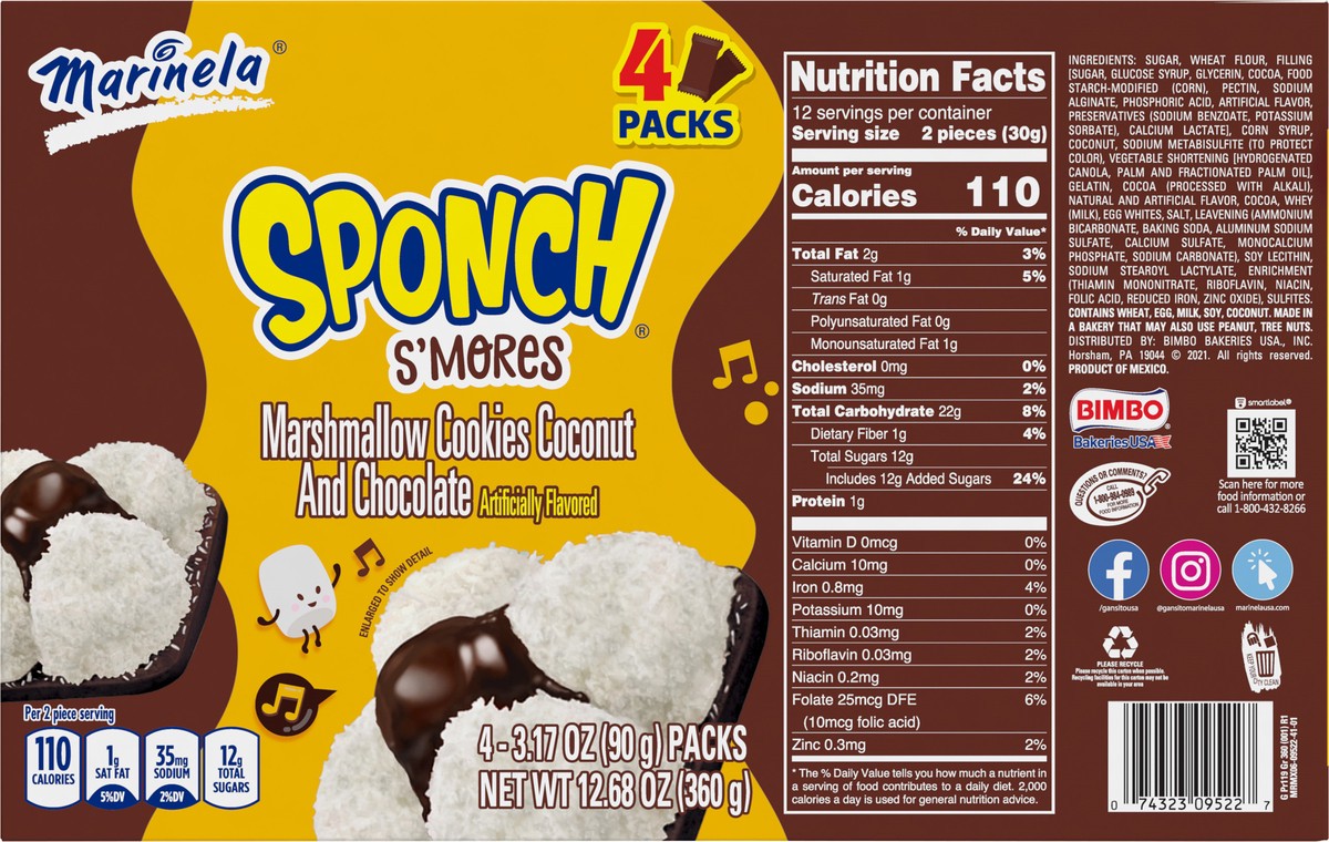 slide 10 of 11, Marinela Sponch Smores Box, 4 ct