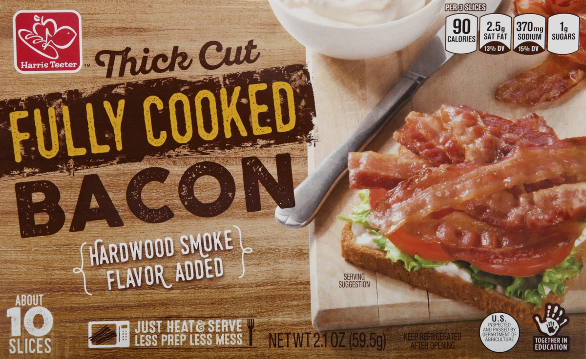 slide 4 of 4, Harris Teeter Bacon - Hardwood Smoked, 2.1 oz