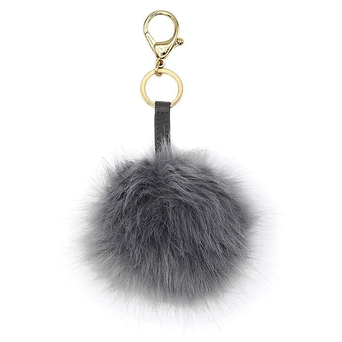 slide 1 of 1, Itzy Ritzy Charm Key Ring Pouf - Grey, 1 ct