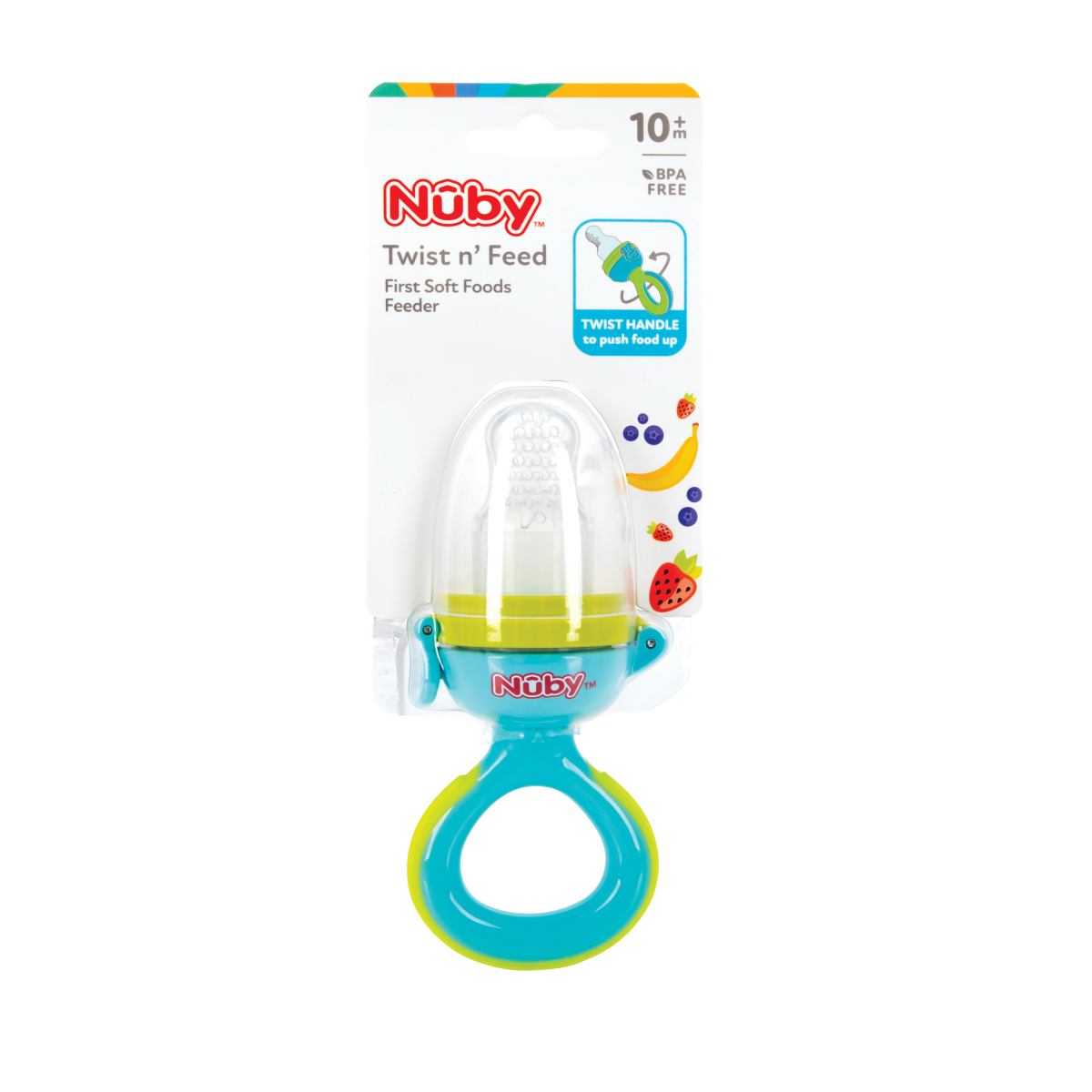 slide 1 of 4, Nuby Twist n' Feed 10+ M Nipple 1 ea, 1 ct