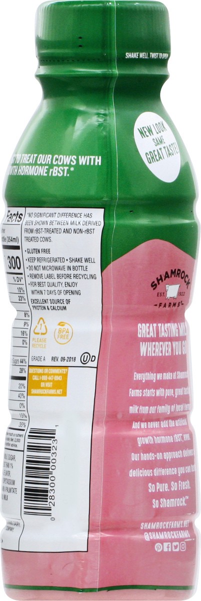 slide 6 of 9, Shamrock Farms 2% Strawberry Milk - 12 fl oz, 12 fl oz