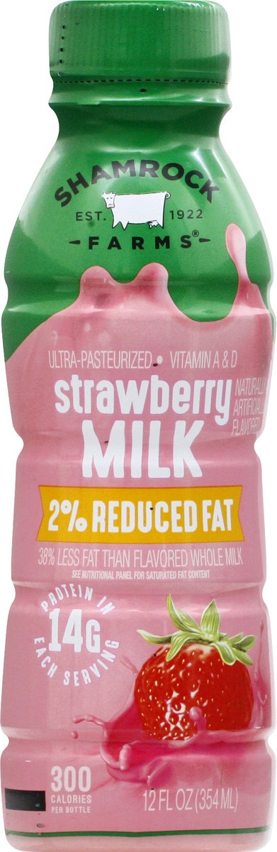 slide 3 of 9, Shamrock Farms 2% Strawberry Milk - 12 fl oz, 12 fl oz