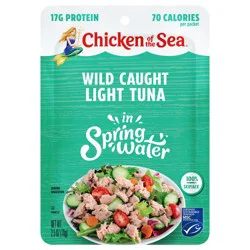 Chicken of the Sea Wild Caught Light Tuna in Spring Water Packet 2.5 oz