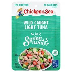 Chicken of the Sea Wild Caught Light Tuna in Spring Water Packet 2.5 oz
